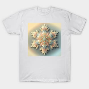 A Fractal Design in A Snowflake Motif T-Shirt